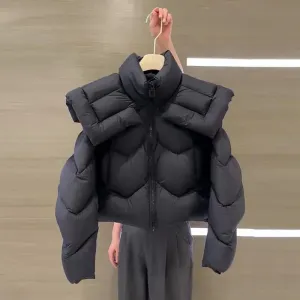 2025 Korean Fashion Winter Warm Women Parkas Short Puffer Jacket Female Cotton Padded Coat Down Jacket Outerwear