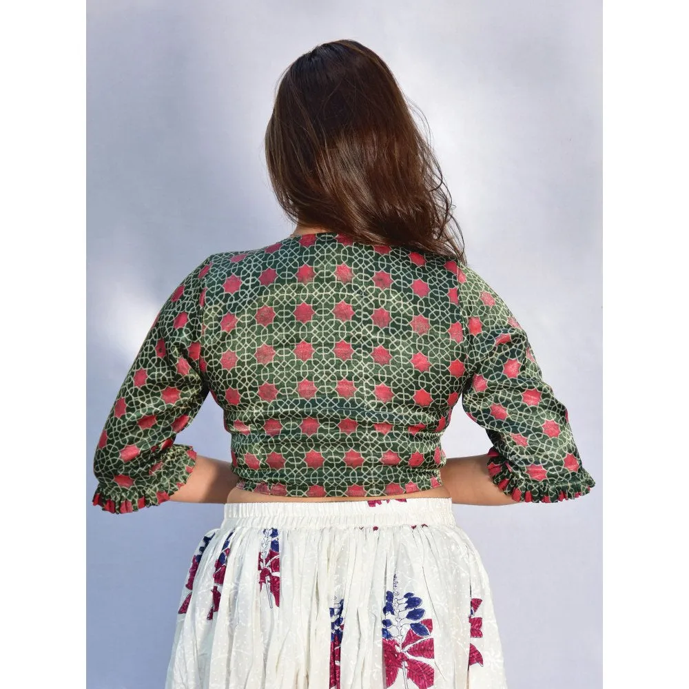 Chidiyaa Isla Mashru Silk Blouse