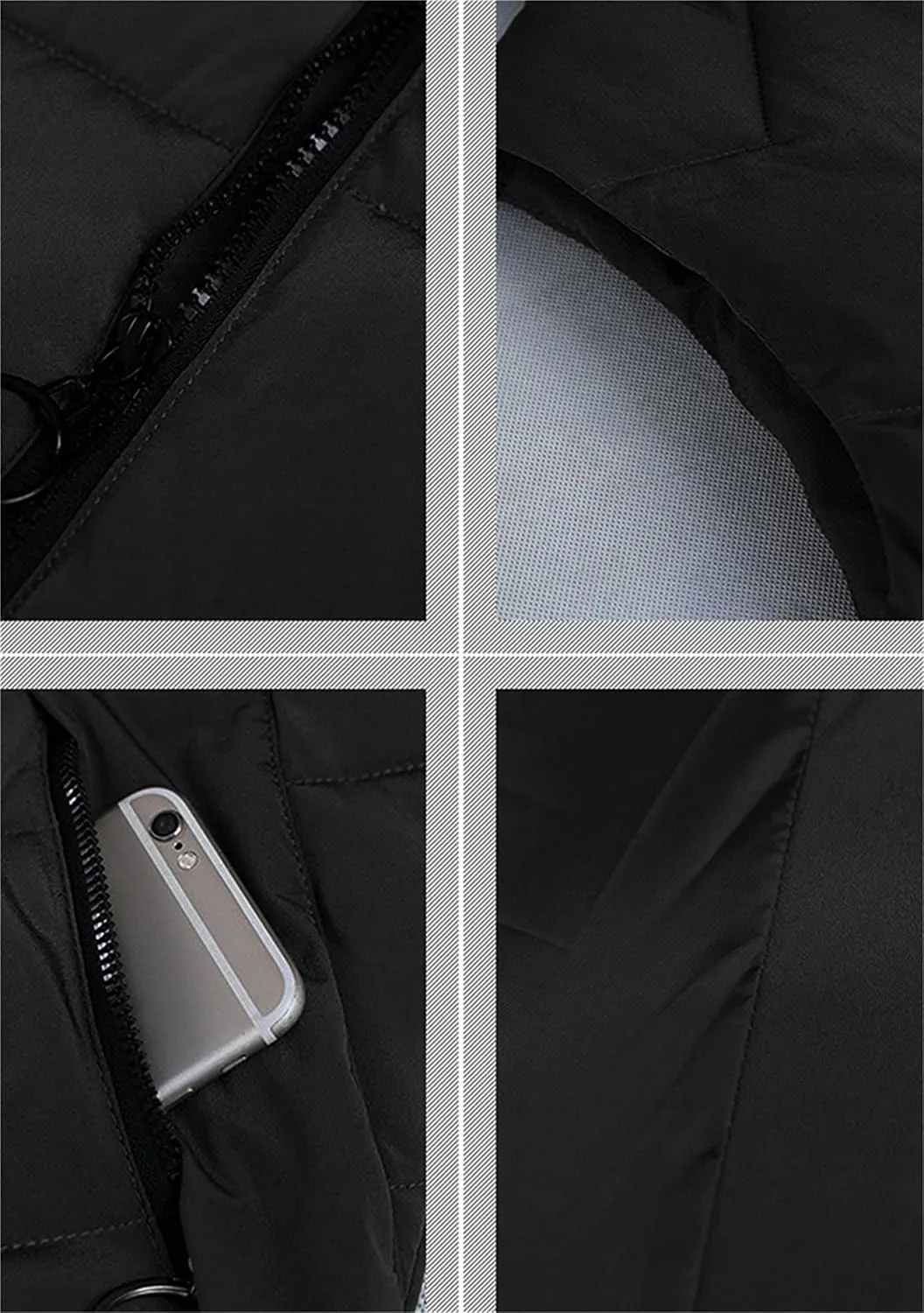 DIACACY Women's Fashion Down Vest Long Section Slim Vest Solid Color Zip Sleeveless Waist coats