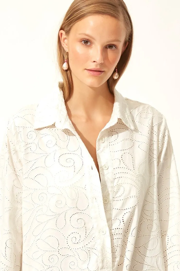 Eyelet Shirt Dress