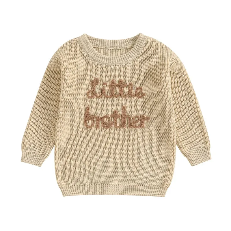 Little Brother Knit Embroidered Sweater