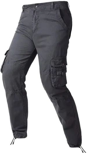 Mens Casual Cotton Cargo Pants Tactical Stretch Sweatpants Athletic Fashion Overalls Workout Slim Fit Trousers