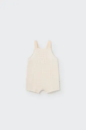 ORGANIC PLAID GAUZE BABY OVERALLS - LEO