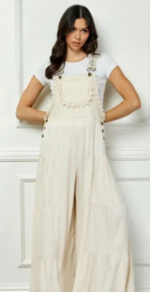 Overalls - Flowy Cream