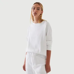 Oversized Raglan Sweatshirt (White)