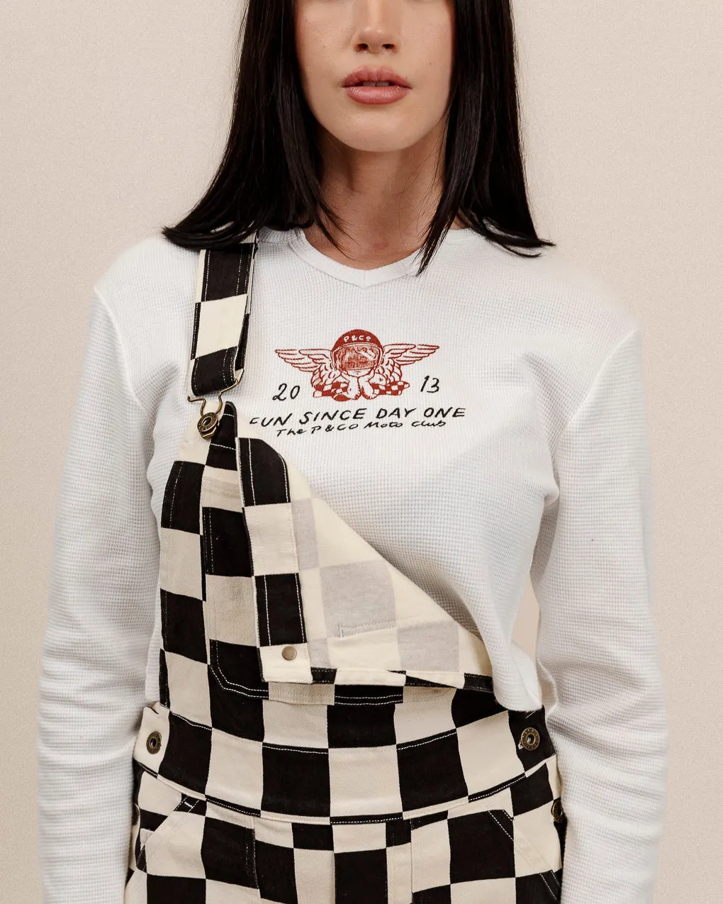 Service Overalls - Black Checkerboard