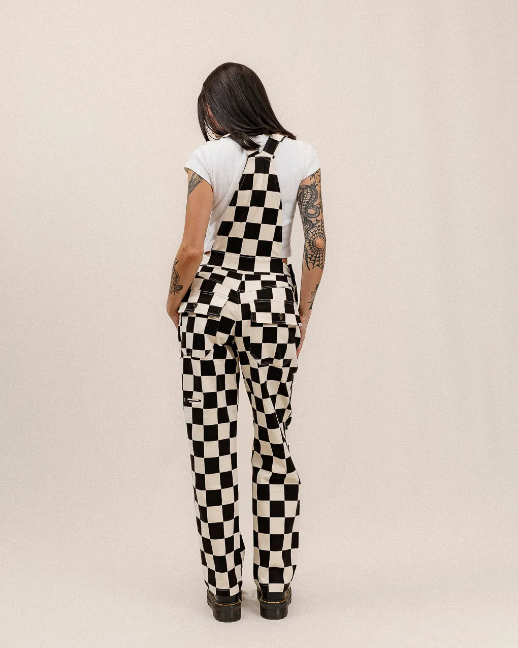 Service Overalls - Black Checkerboard