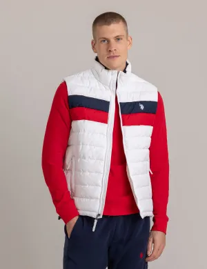 SIGNATURE COLOR BLOCK QUILTED VEST