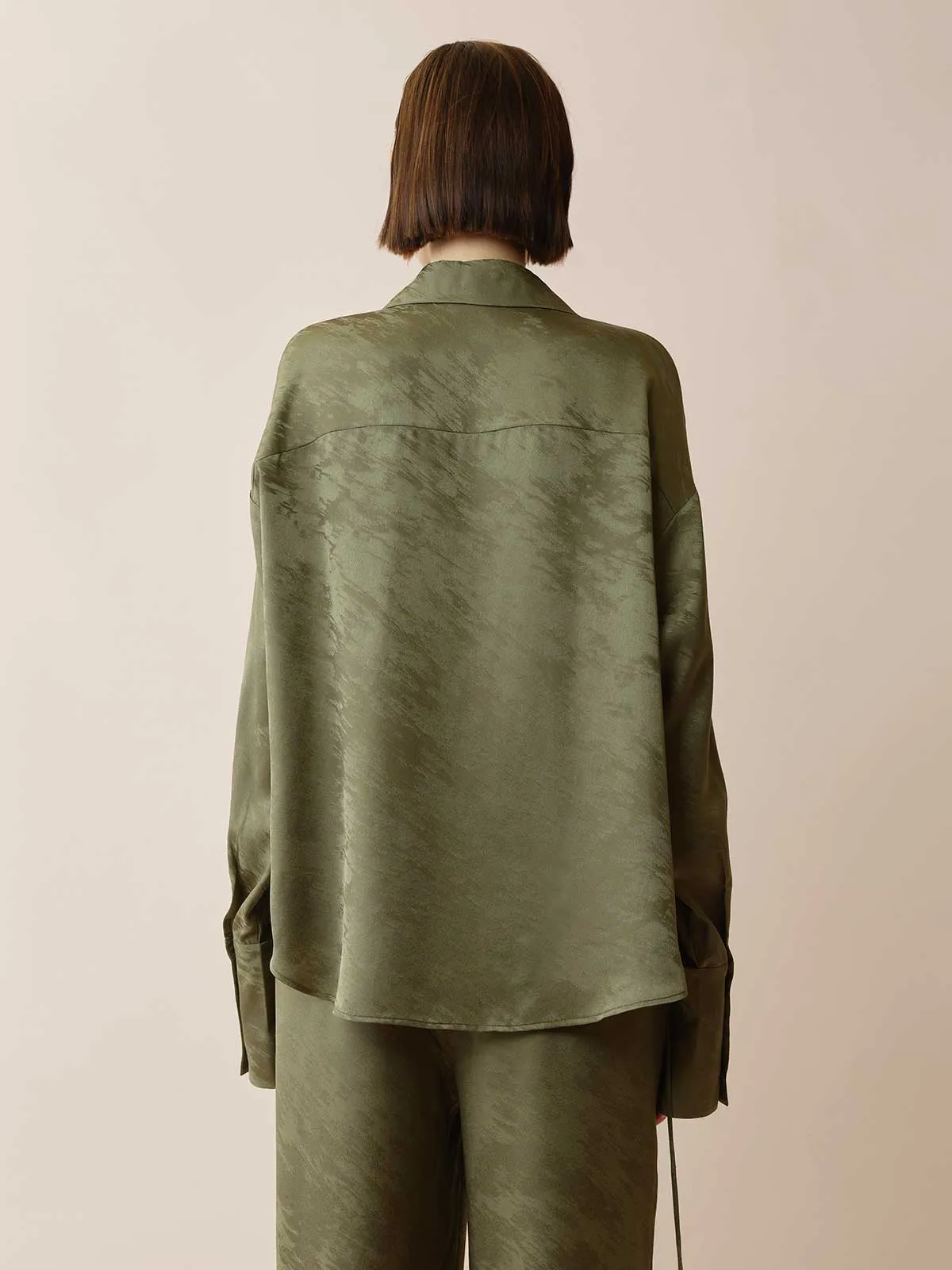 SILKINC Silk Jacquard  Silk Shirt