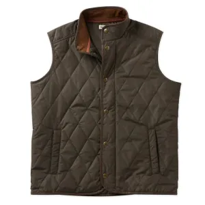 TOM BECKBE QUILTED VEST - BLACK/OLIVE